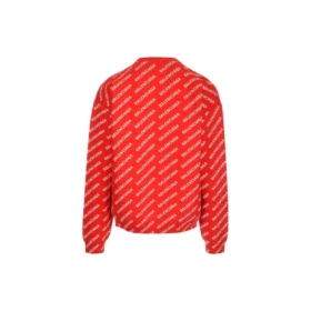 Maglione girocollo con logo su tutta la superficie “Red White” 702952T32336090