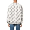 Maglione girocollo con logo su tutta la superficie “White Black” 702952T32339054