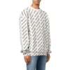 Maglione girocollo con logo su tutta la superficie “White Black” 702952T32339054