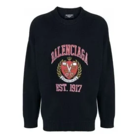 Maglione girocollo con logo universitario “Est. 1917” “Nero” 675267T32171000