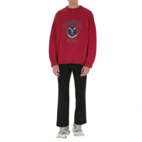 Maglione girocollo con logo universitario “Red” 675267T32176164