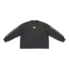 Maglione girocollo con ricamo BB sulla manica “Washed Black White” 699191TMVG79034