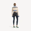 Maglione ibrido da donna in blu navy/bianco