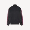 Maglione ibrido da uomo con zip in grigio scuro