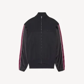 Maglione ibrido da uomo con zip in grigio scuro