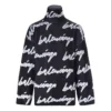 Maglione in jersey a collo alto con logo scarabocchiato “Nero” 625927T31801070