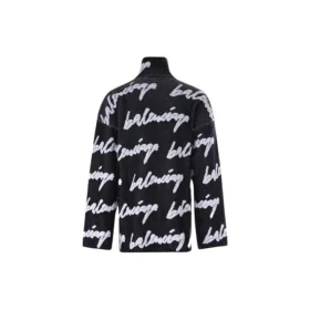 Maglione in jersey a collo alto con logo scarabocchiato “Nero” 625927T31801070