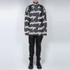 Maglione in jersey a collo alto con logo scarabocchiato “Nero” 625927T31801070