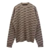Maglione in maglia a girocollo BB Allover “Beige” 733859T32539378