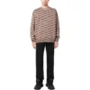 Maglione in maglia a girocollo BB Allover “Beige” 733859T32539378
