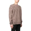Maglione in maglia a girocollo BB Allover “Beige” 733859T32539378