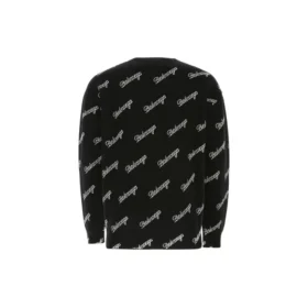 Maglione in maglia con logo script su tutta la superficie “Nero” 646493T41121070 Maglione in maglia con logo script su tutta la superficie “Nero” 646493T41121070