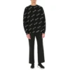 Maglione in maglia con logo script su tutta la superficie “Nero” 646493T41121070