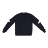 Maglione in maglia con scollo a V effetto consumato “Navy” 696091T16420414
