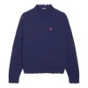 Maglione in maglia di lana a collo alto Double B “Blue” 682010T16274011