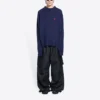 Maglione in maglia di lana a collo alto Double B “Blue” 682010T16274011