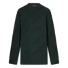 Maglione in maglia di lana con collo rotondo e logo su tutta la superficie “Dark Green” 657400T15673050