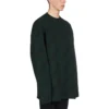 Maglione in maglia di lana con collo rotondo e logo su tutta la superficie “Dark Green” 657400T15673050