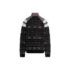 Maglione in maglia jacquard Sporty B Half Zip Track Mix “Black Grey” 675289T16171240
