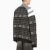 Maglione in maglia jacquard Sporty B Half Zip Track Mix “Black Grey” 675289T16171240