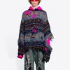 Maglione in misto lana con motivo Fair Isle effetto consumato “Blue” 662518T16028088