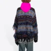 Maglione in misto lana con motivo Fair Isle effetto consumato “Blue” 662518T16028088
