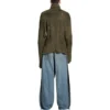 Maglione realizzato con calze riciclate “Dark Green” 768686T71932525