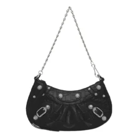 Mini borsa Le Cagole con catena e stampa coccodrillo “Black” 69581423EJY1000 Mini borsa Le Cagole con catena e stampa coccodrillo “Black” 69581423EJY1000