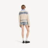 Mini shorts da donna in blu chiaro sbiancato Mini shorts da donna in blu chiaro sbiancato