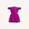 Minivestito da donna con spalle scoperte, colore viola