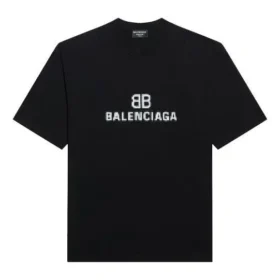 Mosaic Logo BB Alphabet Loose a maniche corte Nero 612965TKVI71070 Mosaic Logo BB Alphabet Loose a maniche corte Nero 612965TKVI71070