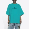 Mosaic Logo BB Alphabet Loose Hole Distress a maniche corte unisex blu 651795TKVF53660