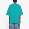 Mosaic Logo BB Alphabet Loose Hole Distress a maniche corte unisex blu 651795TKVF53660