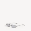 Occhiali da sole da donna Gossip rettangolari in argento Occhiali da sole da donna Gossip rettangolari in argento
