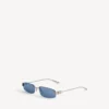 Occhiali da sole da donna Gossip rettangolari in rutenio scuro/blu Occhiali da sole da donna Gossip rettangolari in rutenio scuro/blu