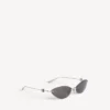 Occhiali da sole da donna Nano Cat in argento Occhiali da sole da donna Nano Cat in argento