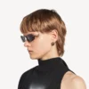 Occhiali da sole da donna Nano D-Frame in argento