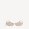 Occhiali da sole da donna Nano D-Frame in oro chiaro