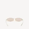 Occhiali da sole da donna Nano D-Frame in oro chiaro