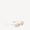Occhiali da sole da donna Nano D-Frame in oro chiaro