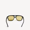 Occhiali da sole da pilota da uomo per uso quotidiano in nero/giallo Occhiali da sole da pilota da uomo per uso quotidiano in nero/giallo