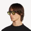 Occhiali da sole da pilota da uomo per uso quotidiano in nero/giallo Occhiali da sole da pilota da uomo per uso quotidiano in nero/giallo