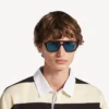 Occhiali da sole da uomo modello Pilot per uso quotidiano in color havana caramello scuro Occhiali da sole da uomo modello Pilot per uso quotidiano in color havana caramello scuro