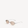 Occhiali da sole Gossip Oval AF in rutenio scuro/marrone Occhiali da sole Gossip Oval AF in rutenio scuro/marrone