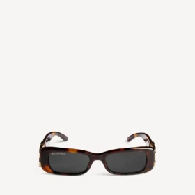 Occhiali da sole rettangolari Dynasty da donna in colore Mid Havana