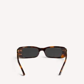 Occhiali da sole rettangolari Dynasty da donna in colore Mid Havana