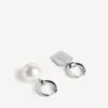 Orecchini Malibu con perla in argento lucido
