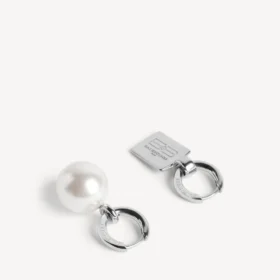 Orecchini Malibu con perla in argento lucido