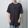 Oversized interlock washed T-shirt with BB print in navy black 583214TFV658060