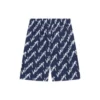 Pantaloncini con scarabocchi su tutta la superficie “Indigo” 672410TLLJ48502